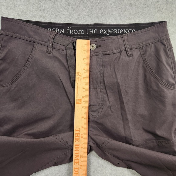 Prana Zion Pants 36x30 Gray Belted Hiking Outdoor Slim Fit Stretch Outdoors - Picture 11 of 14